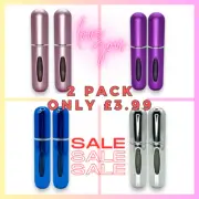 Refillable Perfume Atomiser 5 ml Spray Pump Portable Bottles Collectables 2 PACK