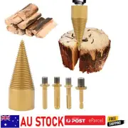 5/6pcs Firewood Drill Bit Wood Cone Hex Shank Wood Log Splitter Screw Splitting