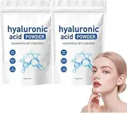 Hyaluronic Acid Powder For Skin Care, Hyaluronic acid Serum Powder, Diy hyaluronic acids Serum For Face, Lightweight Hydrating formula, Vegan Cosmetic Grade hyaluronic acids, for Facial Skincare (2pcs)