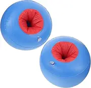 Milisten 1 Pair Inflatable Boxing Gloves Wearable Fighting Gloves Inflatable Game Mittens Inflatable Boxing Game Fighting Balloons Gloves Interactive Punching Mittens Blue PVC