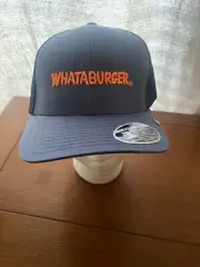 Whataburger Travis Matthew Trucker Hat Flexfit Mesh Grey Orange Hat NEW