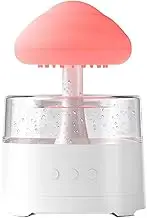 Rain Humidifier Water, Mushroom Cloud Diffuser, LED Mist Machine | Ultrasonic Vaporizer With Gentle Drip Feature and Calming Fog Spray, Aesthetic Raindrop Humidifier for Home Decor Travel Sleep Medita