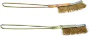 iplusmile 2Pcs Copper Wire Brush for BBQ Grill Cleaning and Dust Removal Heavy Duty Paint Cleaning Tools for Barbecue Maintenance and Grill Care
