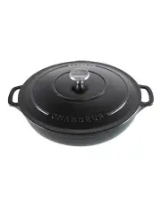 [Chasseur] Low Round Casserole 30cm 2.5 Litre in Matte Black