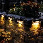 Solar Deck Lights, Solar Step Lights Outdoor Solares Powered Waterproof for S...