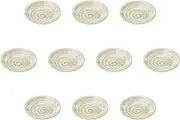 Set of 10, Kaze no Mai Ripple 4.8 Plates, 5.7 x 1.1 inches (14.5 x 2.9 cm) | Small Plates, Setomonohonpo