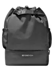 NWT Black Drawstring BEYOND YOGA Black Convertible Gym Bag Backpack NEW!