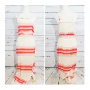 Revolve Splendid Mix Print Stripe Maxi Dress NWT Spaghetti Strap Stretch Sz M
