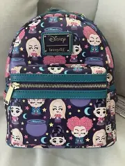 NWT Loungefly Disney Hocus Pocus Chibi Mini Backpack Sanderson Sisters Halloween