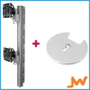 Atdec AWMS-2-LTHT75 HD Dual Mount Grommet Clamp - Silver