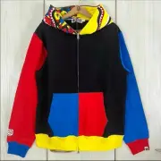 BAPE x BE@R Brick Shark Hoodie L Size full zip a bathing ape medicom New