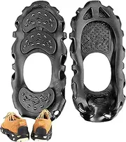 [Generic] Ice Cleats for Boots,Metal Cleats Crampons for Hiking Boots, 30 Alloy Studs | Non Slip Shoe Spikes Grips Traction for Outdoor Winter Climbing Ice Fishing