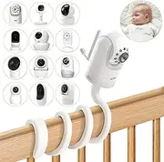 Flexible Baby Monitor Mount Compatible with Infant Optics DXR-8, Nanit Pro, Owlet Cam 1/2, Universal Baby Camera Holder Without Wall Damage, Strong Support Twist Mount for Crib