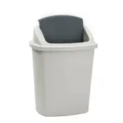 12 x COMMERCIAL SWING TOP WASTEBASKETS 20LT SMALL Plastic Rubbish Bins Trash Can