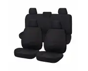 Seat Covers for TOYOTA HILUX TGN121R SERIES 03/2016 - ON DUAL CAB UTILITY FR BLACK CHALLENGER