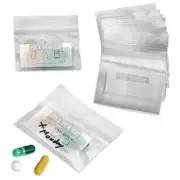 200 Zipper Pill Bags Pouch Am Pm Vitamin Organizer Daily Medication