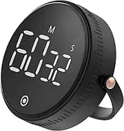 QUMOX Digital Kitchen Timer - Magnetic Countdown/Countup with Large LED Display, Adjustable Volume, Ideal for Cooking, Seniors