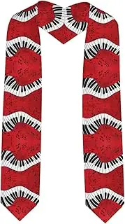 [SKKNT] Music Note Piano Print Graduation Shawl Stole For Academic Commencements Honor Sash Congratulations Gift