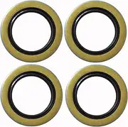 4 Pack Double Lip Grease Seals 1.719''I.D x 2.565''O.D Replacement 010-019-00 (10-19) or 171255TB Spindle #84 Fits 3500 lbs Trailer Axle Hub Wheel Grease Seals