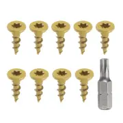 50pcs Deck Screws #8 x 5/8" Torx Exterior Wood Screws with T25 Drive Bit