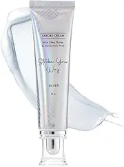 Strobe Cream - Silver, 30Ml | Primer + Highlighter + Moisturizer | Shea Butter & Hyaluronic Acid | Intense Hydration | Flawless Radiant Dewy Skin | Illuminating & Glowing Makeup Base