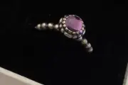 Pandora Febuary Amethyst Birthstone Ring Size 50