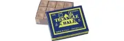 GOLD Pool Cue Billiards Chalk, Triangle Brand, 1 Dozen (12 cubes) - Tan Color