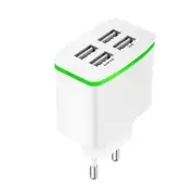 4 USB Port QC3.0 Fast Charge 4A USB Charger for Samsung for iPhone Xiaomi Huawei WHITE COLOR