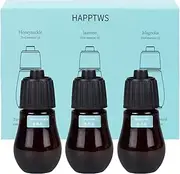 HAPPTWS Essential Oil Set - Honeysuckle, Jasmine and Magnolia Scent Set. HAPPTWS Brand Waterless Essential Oil Diffuser Refill