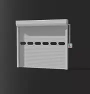 3d Printed 1/24 Scale Windowed Garage Shutter Door x1 For Model Diorama Scenery