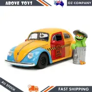 Jada 1:24 Sesame Street 1959 Volkswagen Beetle Taxi & Oscar The Grouch Model