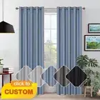 1X Blockout Curtain Crossroad Textured Eyelet Curtain Energy Saving in 2 Sizes