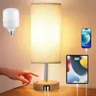 Touch Lamp, with USB A+C Charging Ports, Bedside Lamp, Dimmable. Bed Side Table