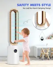 Advwin Bladeless Tower Fan Portable Electric Gold