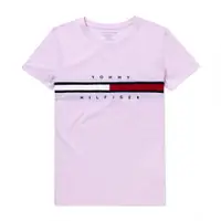 在飛比找PChome24h購物優惠-TOMMY 熱銷刺繡文字Logo圖案短袖T恤(女)-粉色