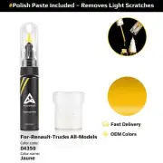 Touch Up Paint For Renault Trucks All Models 04350 Jaune With Polish Paste