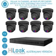 HiLook 16CH 4K NVR+6MP All in One, Active Colour Deterrence, Metal 2.8mm Kit- BL