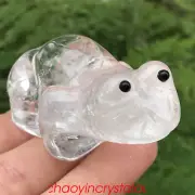 0.17LB Natural Clear quartz Frog Skull Quartz Crystal Carved Decor healing XK927