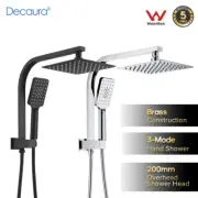 Decaura Stainless Steel Shower Head 2 in 1 Shower Set Gooseneck Chrome/Black