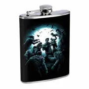 Zombie Moon Attack Em1 Flask 8oz Stainless Steel Hip Drinking Whiskey