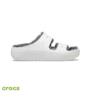 【Crocs】中性鞋 經典軟絨毛毛涼拖(207446-100)