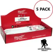 WWP Milwaukee 48-01-7187 9 in. x 14 TPI Thin Kerf Sawzall Blades (5 piece set)