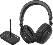SIMOLIO JH726B Wireless Headphones for TV, aptX Low Latency Bluetooth TV Wireless Headphones Compatible with TVs with Optical, RCA & AUX Connection, 40 Hours Battery, No Delay