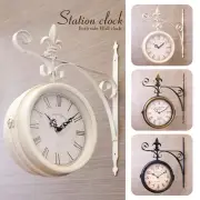 Clock Wall-Mounted Double-Sided Clock Station Bose Side L/American Goods Setaga