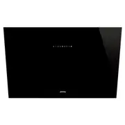 Smeg 90cm Classic Angled Wall Mount Rangehood - Black
