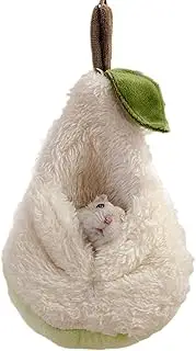 PAPIEEED Pear-Shaped Hamster Pouch Bed - Plush Sugar Glider Hideout, Small Pet Habitat Decoration Cozy Cage Accessories for Mice, Gerbil, Golden Bear, Degu