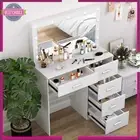 Dressing Table w/ Large Hollywood 11 LED Lights Mirror Make up Desk Vanity Set