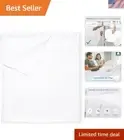 Soft White King Flat Sheet - 400 Thread Count, Machine Washable Cotton Sateen