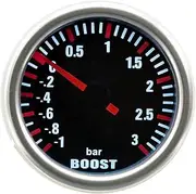 BGBLKLGPPN Round Earth 52mm Auto Car White Backllight Turbo Turbin Mechanical Boost Gauge Clocks Pressure -1~3 Bar Meter Boost Gauge
