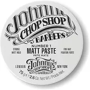 JOHNNY’S CHOP SHOP #1 Men's Hair Styling Matte Paste Pro-Quality Strong Hold, Lasting Texture, Natural Look Soybean Oil Protection & Hydration 2.6 oz